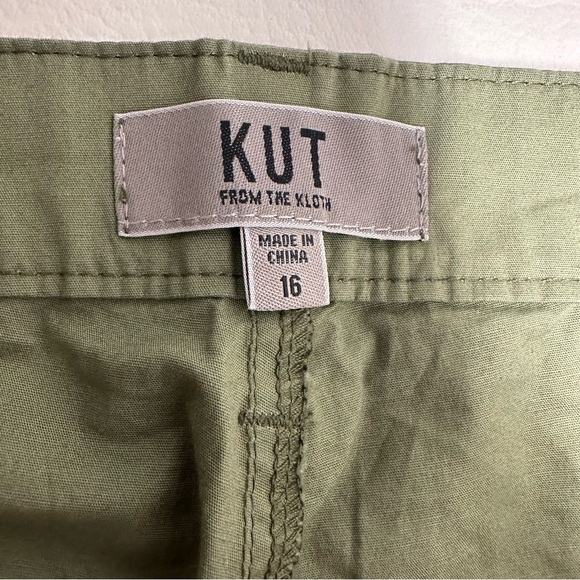 Kut from the Kloth Olive cargo Pants size 16 NWOT - Picture 6 of 9